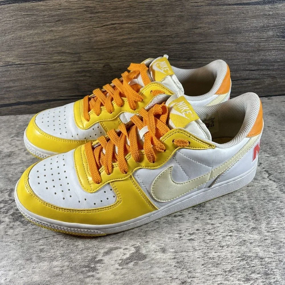 Nike Terminator Low Basic White Yellow 2009 Rare 336610-113 Men’s 9.5 - Picture 3 of 7